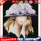 14CT Full Cross Stitch Purple Hat Lady Stamped DIY Embroidery Kits Crafts