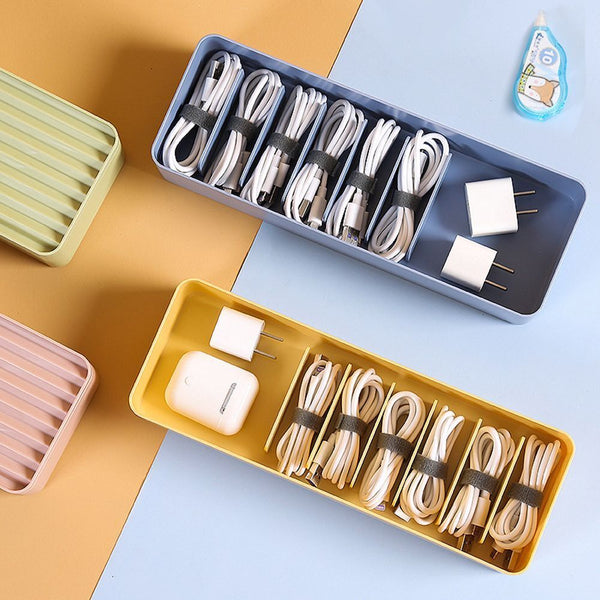 Dustproof Earphone Desktop For Data Line Storage Box Organize Box Cable Manager