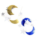 Hanging Moon Stars Eid Mubarak Decor Event Party Ramadan Banner Kareem Ornament