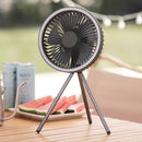 Desk Stand Air Cooling Fan Outdoor Camping Ceiling Fan (Dark Gray 10000mAh)