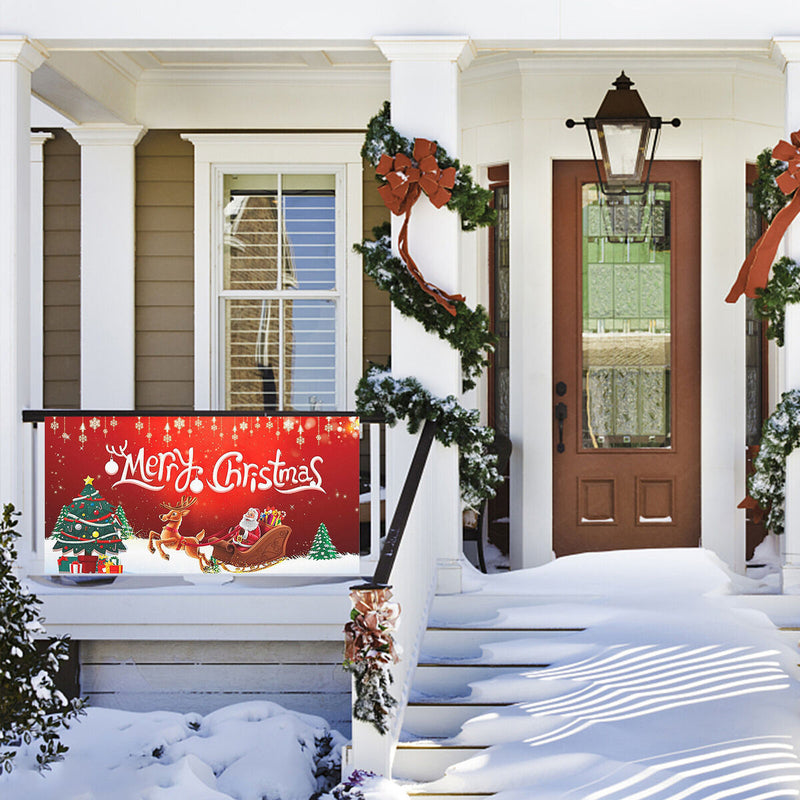 Christmas Flag - Foldable Vivid Color Merry Christmas Flag with Metal Grommets