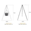 Camping Tripod Hanging Pot Campfire Cookware Pot Grill Hook Holder (Black) Newly