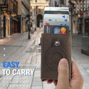 For Air Tag Anti-Lost Credit Card Wallet Tracker Leather Card Holder Accessor