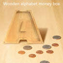 Creative Saving Box 26 English Alphabet Wooden Money Storage Box Jar (A) Newly
