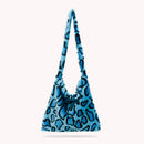 Female Animal Pattern Shoulder Bag Colorful Fluffly Top-handle Shopping Handbags
