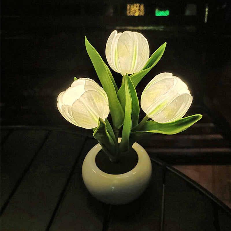 #A LED Simulation Tulip Flower Table Light Potted Atmosphere Night Lamp Gift