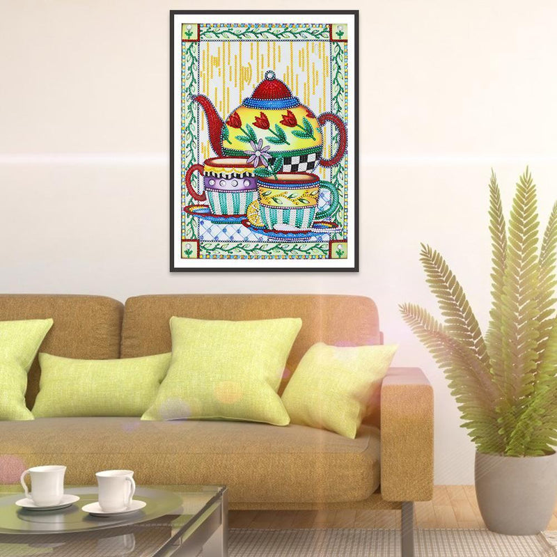 5D DIY Special Shaped Diamond Painting Kettle Embroidery Mosaic Kits Home Decor