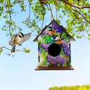 Wooden Bird House DIY Diamond Painting Bird Nest Hut Parrot Cage Indoor Outdo