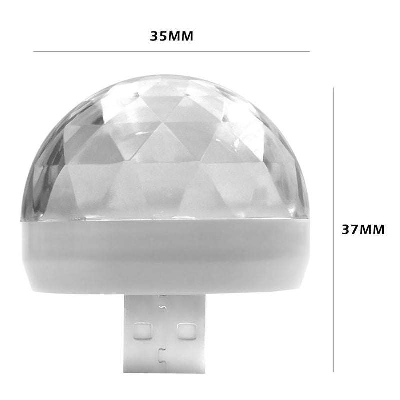 Car LED Atmosphere Lamp USB Mini RGB Decorative Light Auto Styling (White)