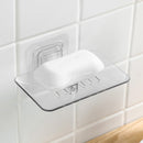Strong Suction Cup Soap Dish Wall Tray Soap Storage Box Holder (White)
