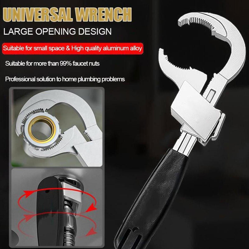 Multifunction Adjustable Double-ended Wrench Bathroom Wrench Sink Water Pipe,