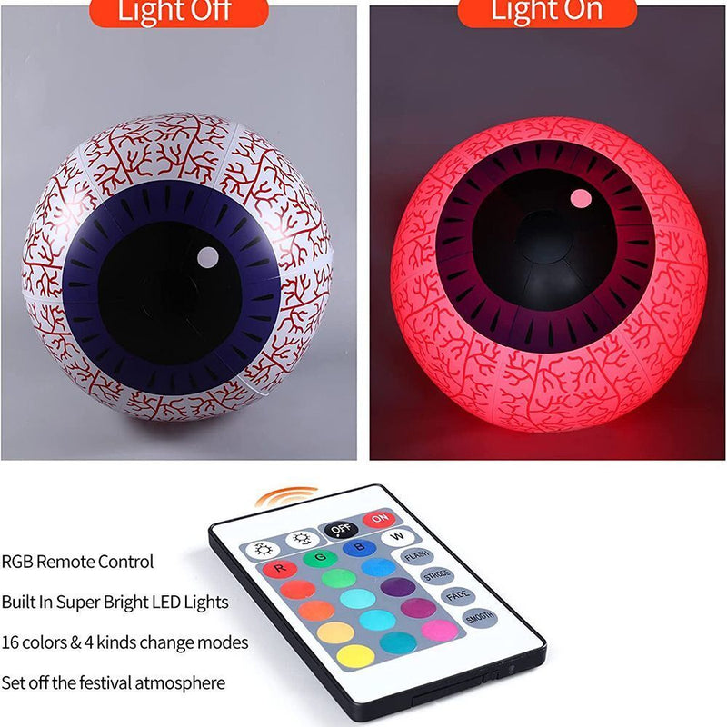Eyeball Remote Control with Built-in Battery Powered RGB Color Changing