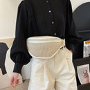 Straw Chest Packs Fanny Belt Bags Fashion Summer Messenger Crossbody Bag Pouch