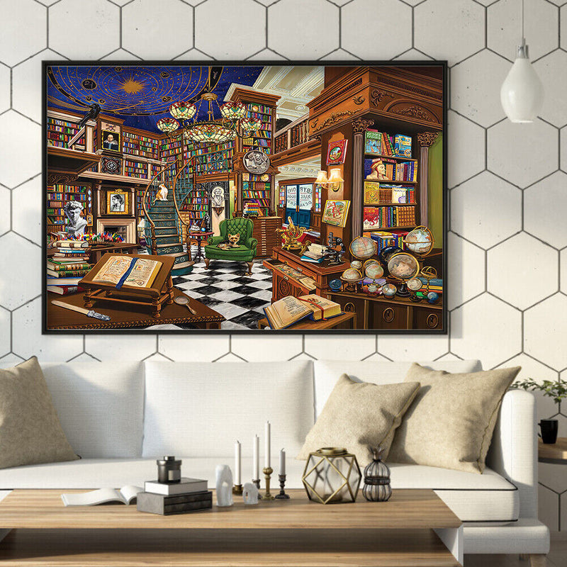5D DIY Full Round Drill Diamond Painting Cozy study room