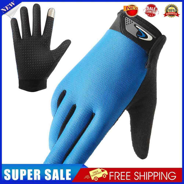 #A Anti Slip Men Gloves Summer Touch Screen Sports Fishing Bike Cycling Hand Glo