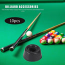 10pcs Rubber Bottom Support Pool Cue Tail Protective Sleeve Billiard Access
