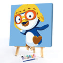 DIY Cartoon Animals Coded Hand Painted Drawing Oil Painting Kit by Numbers Gifts