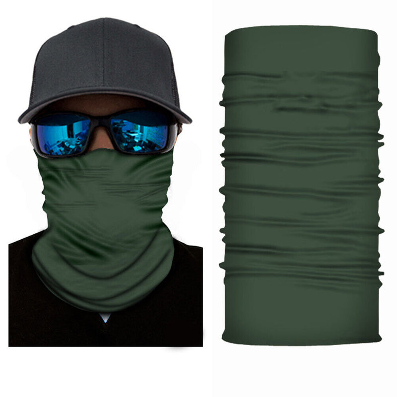Cycling Camping Tube Scarf Outdoor Gaiter Bandana Headband (Army Green)
