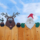 Home Decor Fence Decorations Penguin Elk Christmas Garden Ornaments Santa Claus