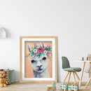5D DIY Full Round Drill Diamond Painting Wreath Alpaca Mosaic Rhinestone Drawing