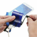 Hand Crank Power Charger Outdoor Travel Emergency USB Charging for Mobile Phone