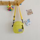 Fashion Women Canvas Patchwork Crossbody Bag Casual Mini Handbags (Yellow)