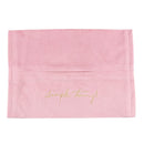Embroidery Velvet Tissue Box Napkin Holder Car Paper Towel Container (Pink)