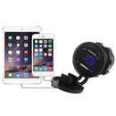 12V/24V Dual Port Car USB Charger Power Adapter with Voltage Meter (Blue)
