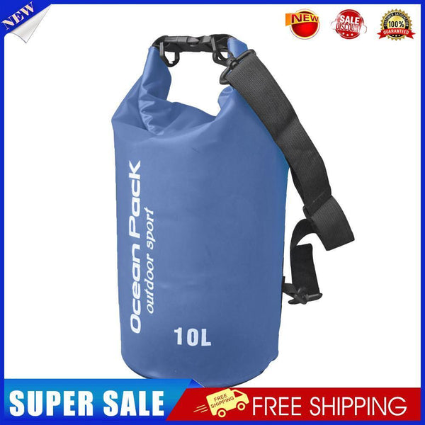 Waterproof Pouch Dry Sack for Drifting Swimming Trekking Bag (Blue 10L)
