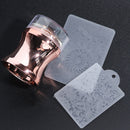 Clear Silicone Nail Stamper Manicure Scraper Polish Transfer Template with Cap