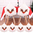 Christmas Chair Covers - Xmas Restaurant Holiday Festival Party Decor 4 Pieces