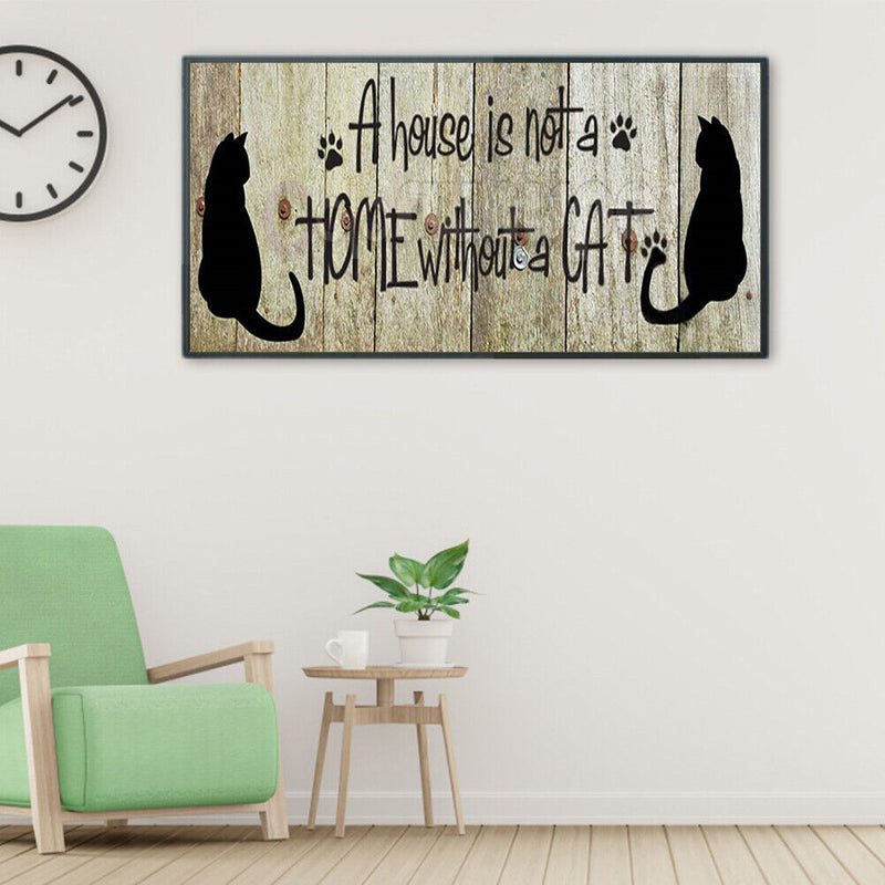 Cat Frameless Picture Oil Paint By Numbers Hand Painted Picture for Living Room