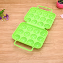 12 Grid Egg Storage Box Holder Outdoor Camping Eggs Case Organizer (Green) Newly