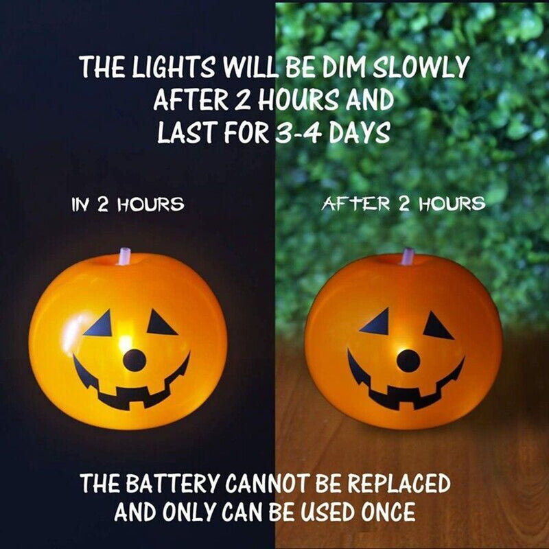 DIY Latex Balloon Led Light Up Pumpkin Balloons Halloween Party Decorations