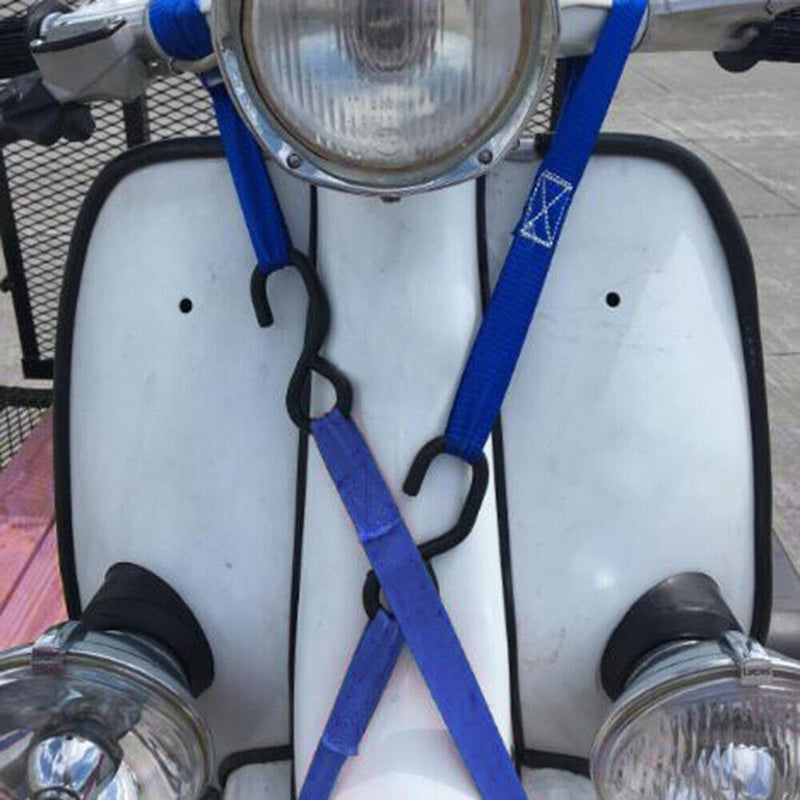 8pcs Soft Loop Motorcycle Tie-Down Straps 13x1 inch for Towing Cargo ATV UT