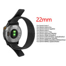 Nylon Loop Strap for Garmin Fenix 7/6 Pro/5/5 Plus Watch Band (22mm Black) Newly