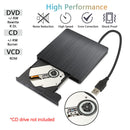 5Gbps USB 2.0 External DVD CD-ROM RW Player Optical Drives Enclosure Black