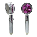 Pressurized Bath Shower Head Handheld Massage Rotary Rainfall Sprayer (Red)