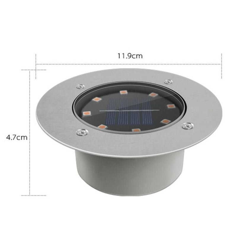8LED Solar Underground Light Waterproof Garden Buried Lamp (Warm Light) Newly