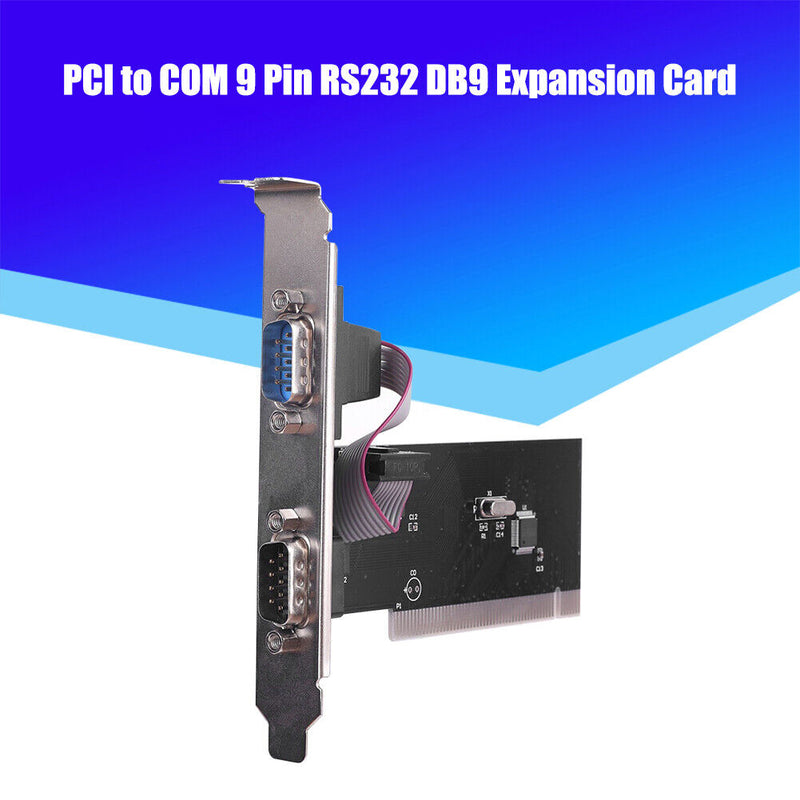 PCI Serial Port Card PCI to COM 9 Pin RS232 DB9 Desktop Expansion Cards Newly