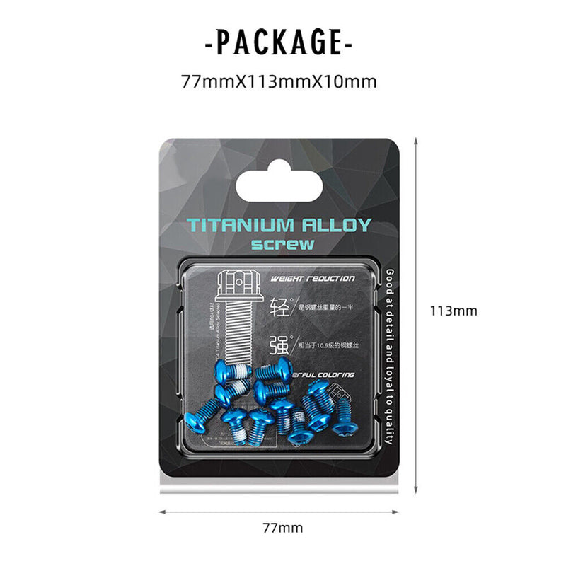 12x M5x10mm Disk Brake Rotor Bolts Bicycle Parts MTB Mountain Bike Brake Sc