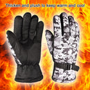 Winter Windproof Thermal Fleece Gloves Full Finger Cycling Gloves (Grey) Newly