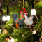 2pcs Chicken Sculpture with String Light Christmas Tree Ornaments