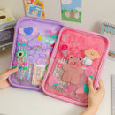 11 inch Cartoon Tablet Protective Pouch Clear Case Cute Laptop Cover (Pink)