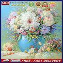 5D DIY Full Round Drill Diamond Painting Table Flowers Cross Stitch Embroid
