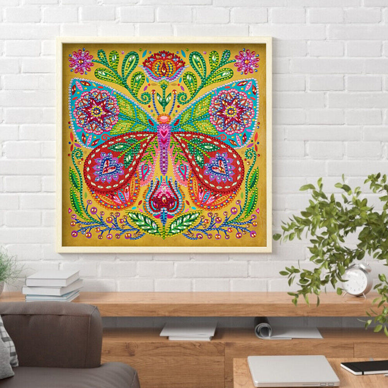 5D DIY Diamond Painted Butterfly Partial Special Rhinestone Set