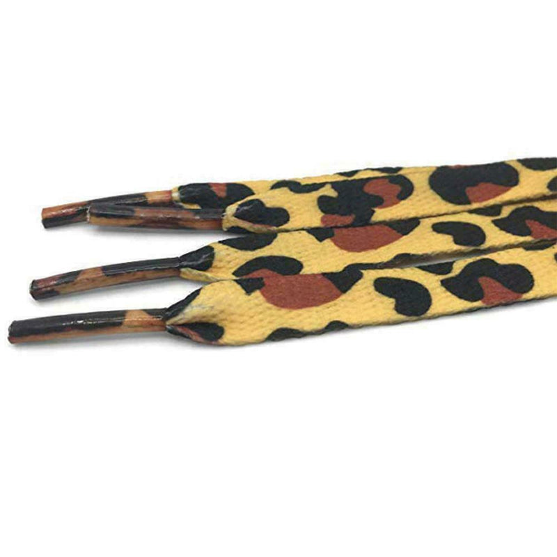 Classic Leopard Print Shoelaces Fashion Flat Laces apply to all of shoesRe U8U7
