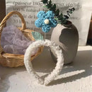 Hoops Hair Ornament Lovely Hair Accessories Headbands Flower Lamb Wool Cute