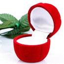 10pcs Rose Flower Flocking Ring Box Holder Wedding Valentine Packing Case