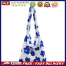 Fashion Women Flower Printing Plush Shoulder Bag Ladies Autumn Winter Handbags
